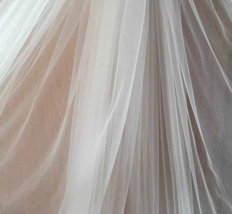 300cm Width.Encryption Soft Mesh Fabric for Bridal Wedding Dress,Widening Tulle Fabric