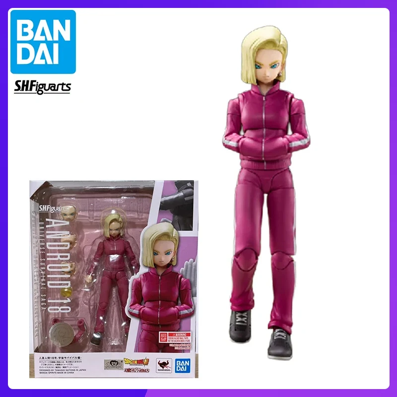 

In Stock Bandai S.H.F DRAGON BALL ANDROID 18 Original Genuine Anime Figure Model T SHF Toy for Boy Action Figure Collection Doll