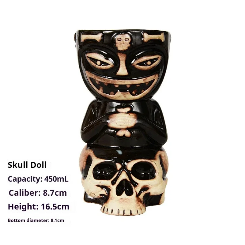 أكواب تيكي شخصية أكواب كوكتيل هاواي لشريط أكواب تيكي أكواب إبداعية أكواب سيراميك أنيقة أكواب زومبي أدوات للشرب للحفلات #4