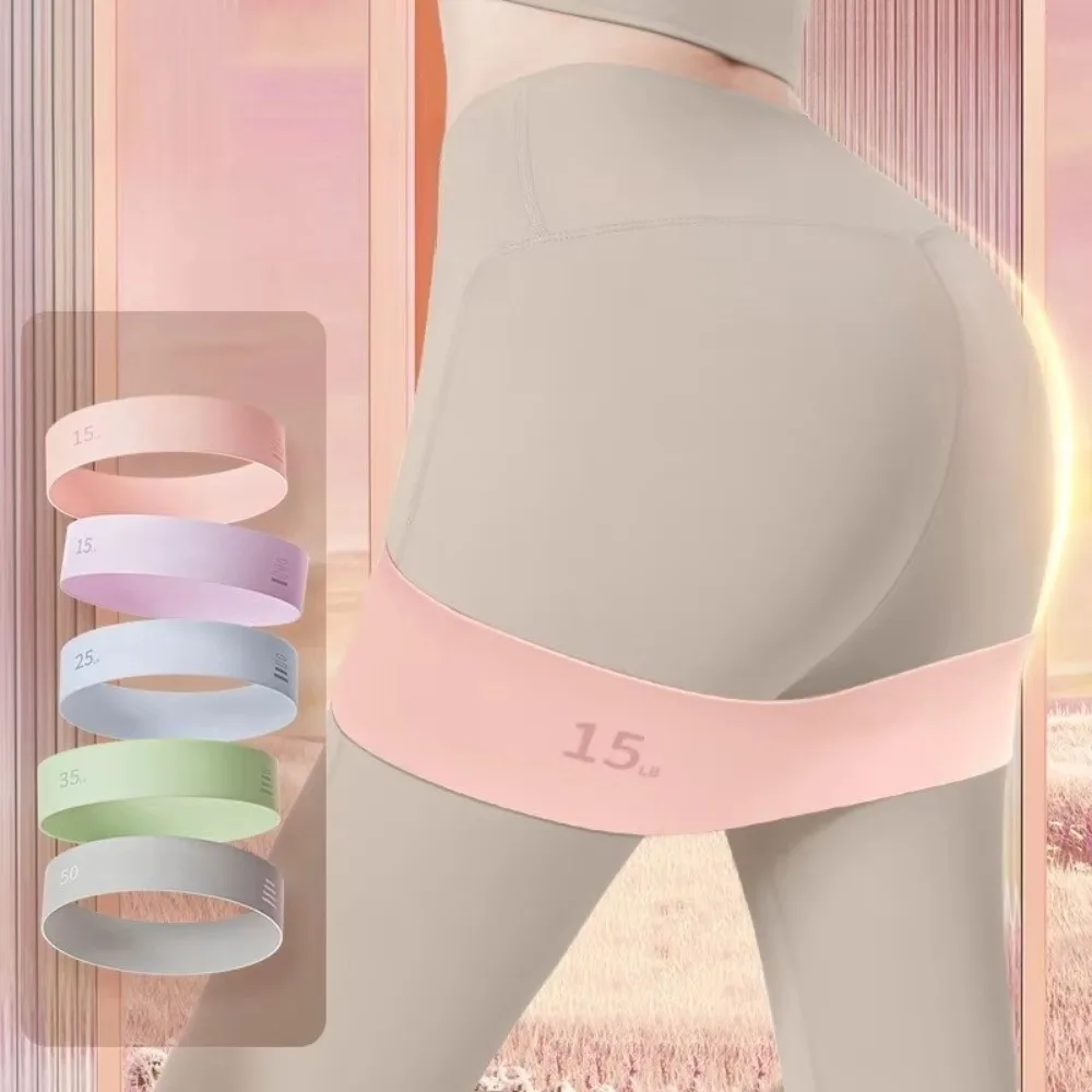 Anti-Slip Buttock Resistance Band Stretching 4 Resistance Levels Elastic Multi-Level Loops Silicone Leg Hip Circle Expander
