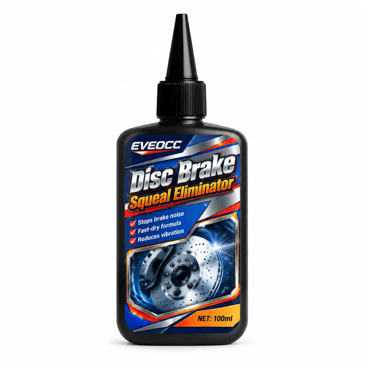 100ml Disc Brake Squeal Eliminator EVEOCC Auto Brake Noise Remover Fast Dry Anti Vibration Brake Maintenance