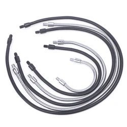 10/20/30/40cm High Quality LED Gooseneck M4 Black Silver Microphone Positioning Hose Two External Teeth M4 Flexible Snake Tube