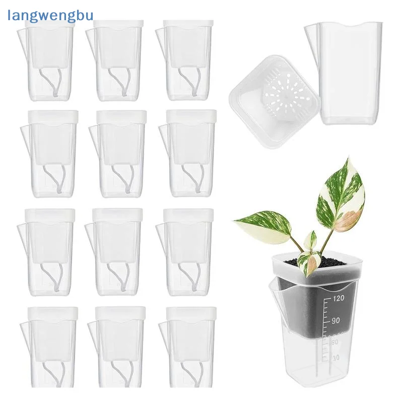 5Pcs Self Watering Plant Pots For Plants Double-Layer Flower Pots Planters With Drainage Hole