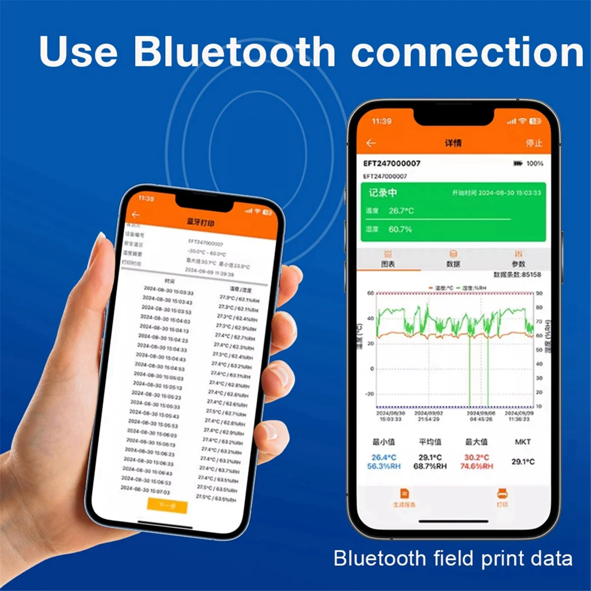 Retail! Temperature Humidity Monitor Thermometer Digital Data Logger Recorder Cold Chain Transportation Greenhouse