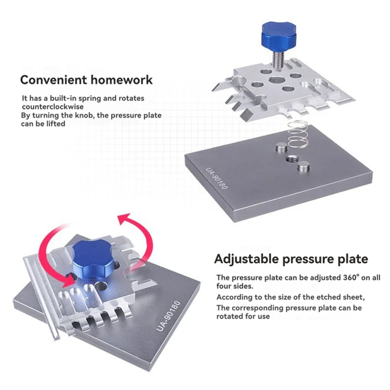 

B84B-UA-90180 Mini Vise Upgraded PE Parts Bending Tool For Model Building Hobby Etching Chip Photo Etched Parts Bender