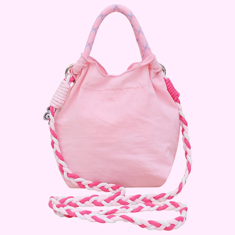 MINISO SNOOPY Nylon Cartoon Ten Thousand Needle Embroidery Embroidery Flower Drawstring MINI Phone Bag Crossbody Handbag Gift