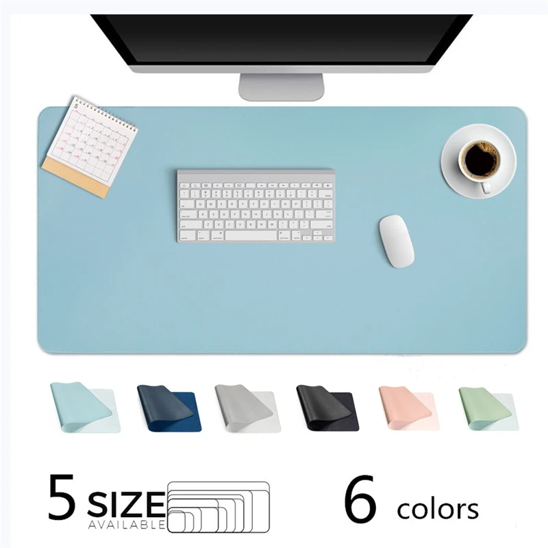 Hot Candy Colors Portable Large Mouse Pad Gamer Waterproof Non-slip PU Leather Desk Mat Computer Mousepad Keyboard Table Mats