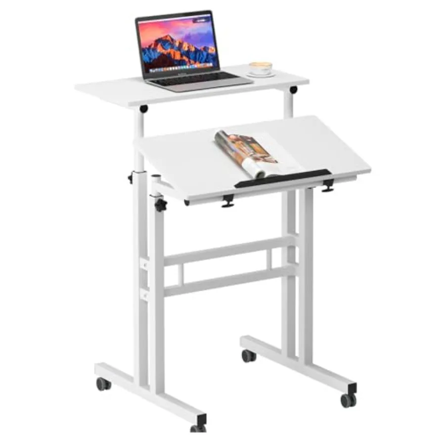 

Adjustable Laptop Desk Table 23.6inches Portable Laptop Table Computer Stand Desk Cart Tray Table