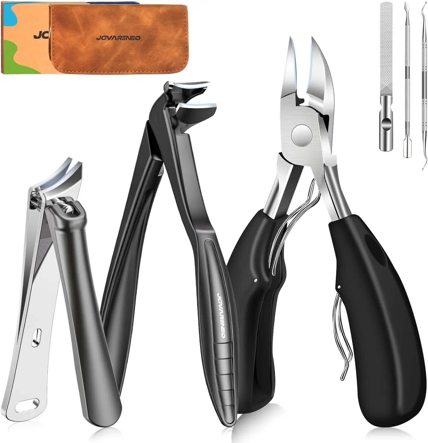 

Heavy Duty Toenail Clippers for Thick Nails, Angled Head with Lock for Seniors and Men