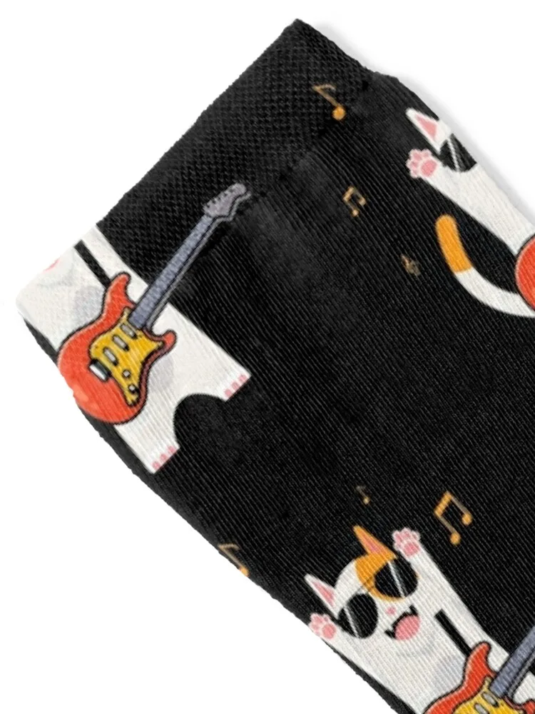 Bass Cat Bass Player Gift Funny Musician Socks Stockings compression winter thermal halloween essential Mens Socks Women's