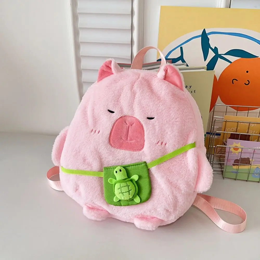 

Knapsack Capybara Plush Toy Backpack Storage Fluffy Plush Capybara Bag Ins Soft Kapibala Plush School Bag Birthday Gift