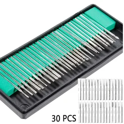30 stks 3mm Schacht Diamantboren Set Met Doos Voor Dremel Elektrische Grinder Power Tool Accessoires Schuurmiddelen
