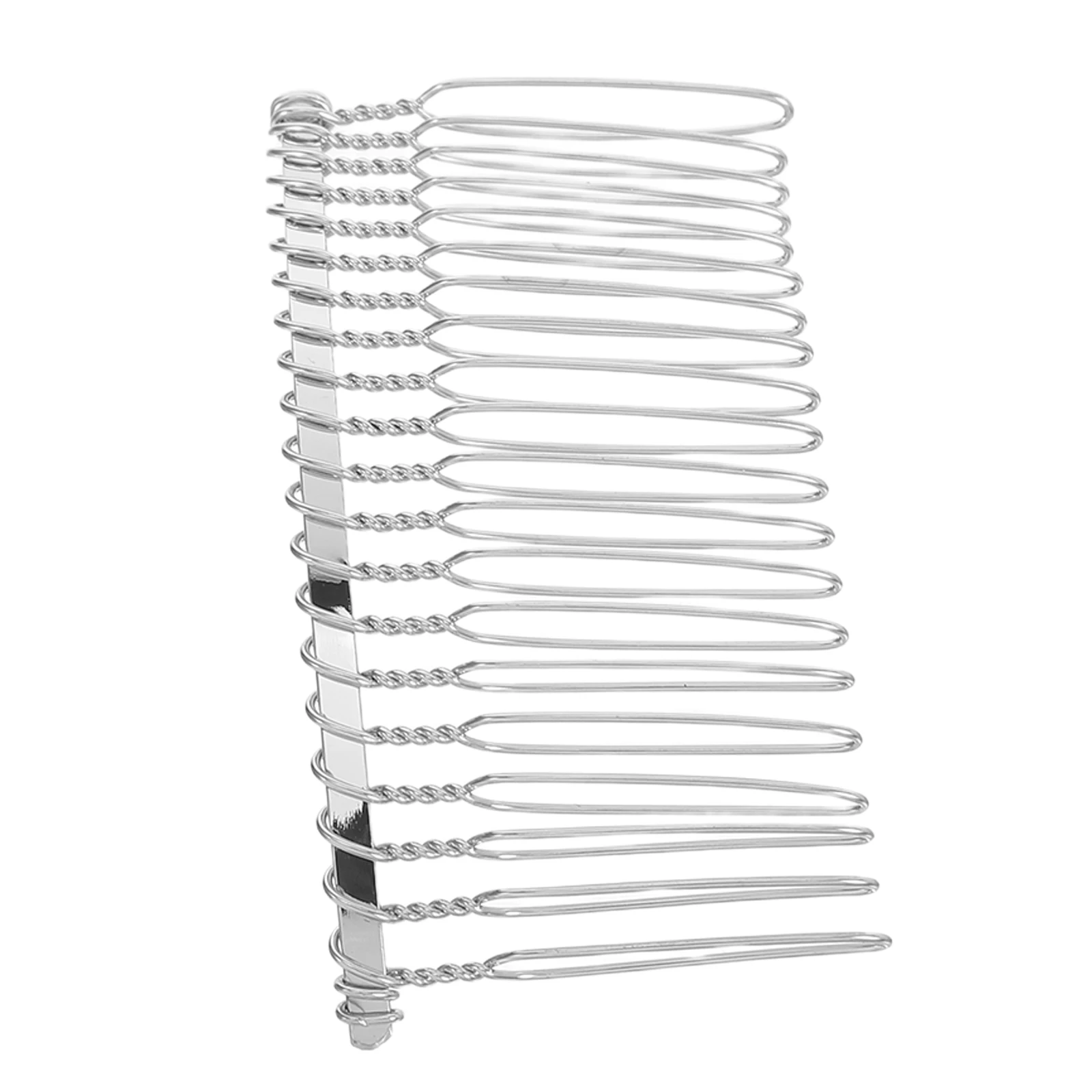 

7.8cm Metal Wire Hair Comb 20 Teeth Loop Twist Bridal Wedding Veil Clip Comb DIY Millinery Headpieces Metal Wire Hair Clip Combs
