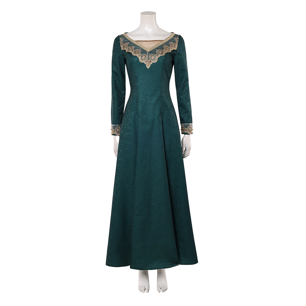 Fantasy Alicent Cosplay Green Dress Costume 2026 TV Dragon Roleplay Clothing Disfraz Outfits Halloween Carnival Women Party Suit