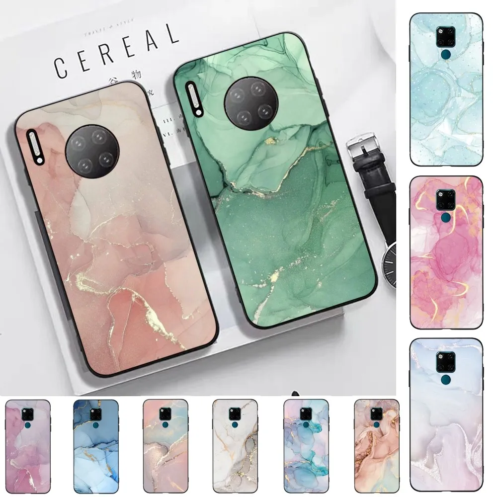 Fashion Marble Phone Case For Huawei Mate 10 20 30 40 50 Lite Pro Nova 3 3i 5 6 SE 7 Pro 7SE