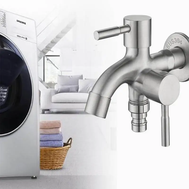 

Washing Machine Dedicated One-in-two-out Dual-water Tap Bathroom Faucet Mop Pool Expansion Double Water Outlet Tap