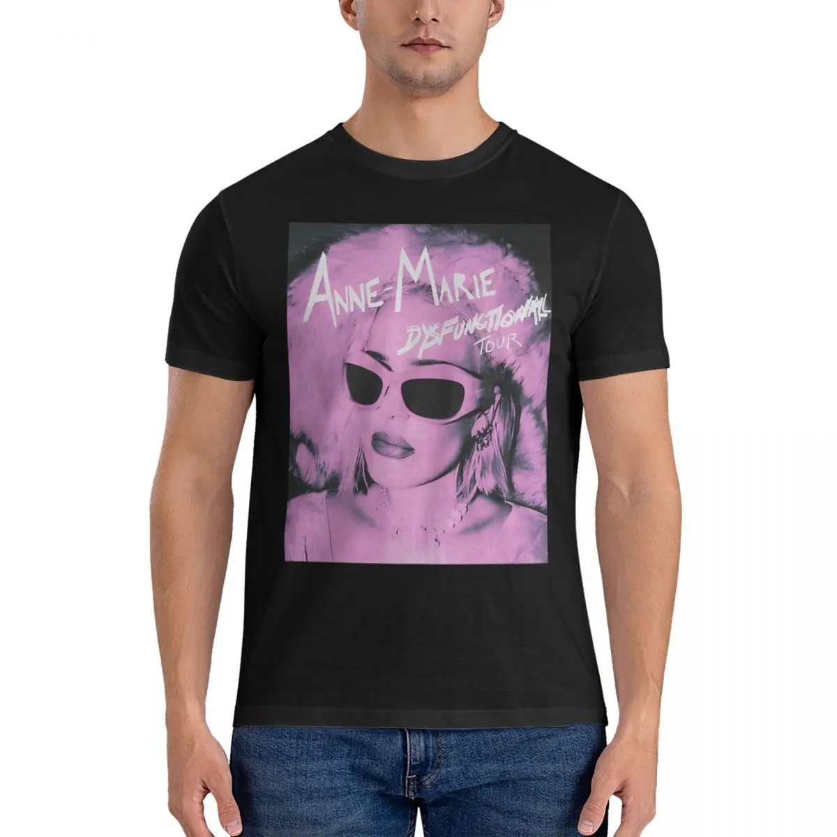 New Dysfunctional Tour Men's T Shirt A-Anne Singer Marie Unique T Shirt Short Sleeve O Neck T-Shirts Pure Cotton Unique Clothing