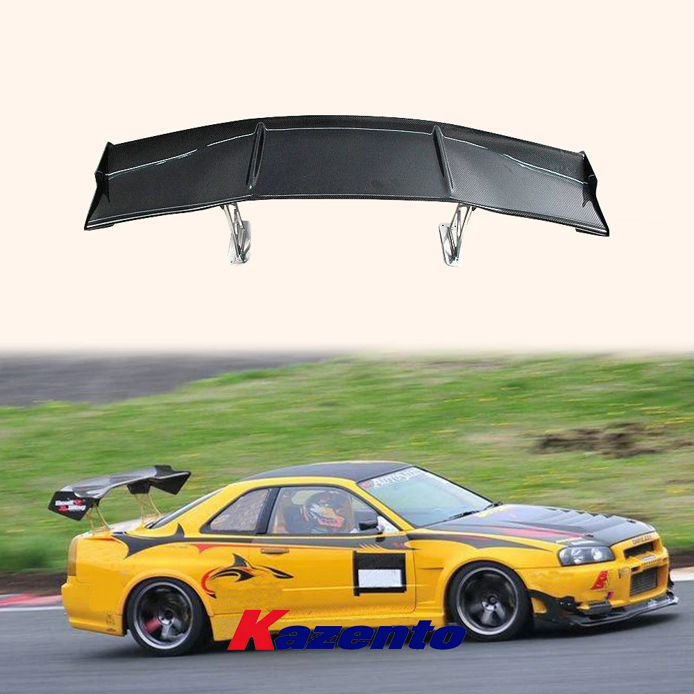 

For Nissan Skyline R34 GTT GTR AUTOSLK Style Carbon Rear Trunk GT Wing Spoiler