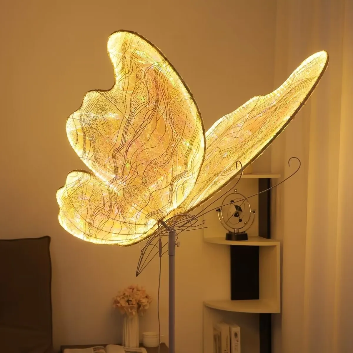 

Wedding Floor Light Butterflies LED Lace Lamp Romantic Creative Hanging Butterfly Lamps Road Load Walkway on Party Stage Lights.