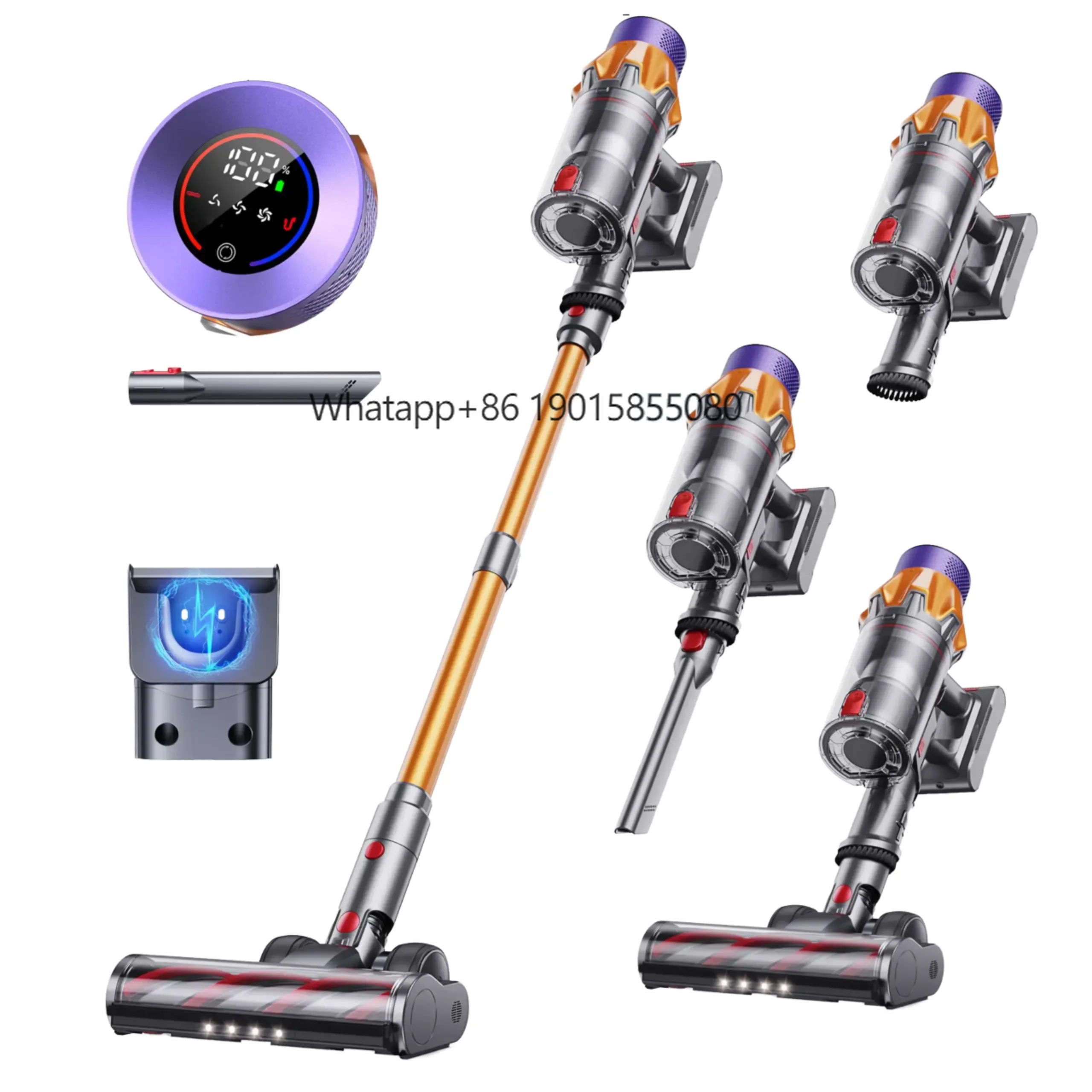 

Wholesale Customization 1.5L Large Dust Cup 550W Brushless Motor Electric Cordless Vacuum Cleaner with 60min Running Time