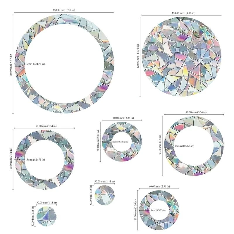 Temperature Resistance Window Stickers Bird for Protection Anti CollisionTranslu