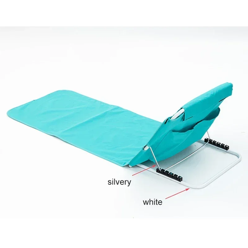 -Adjustable Sun Lounger Portable Beach Chair Folding Sitting Reclining Dual-purpose Chair-back Relaxing Outdoor Sleeping Bed