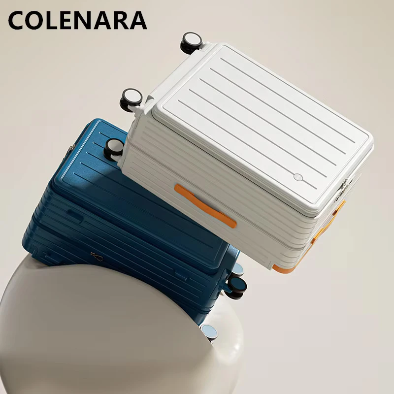 COLENARA Luggage Travel Bag Front Opening Laptop Boarding Case USB Charging Trolley Case 20