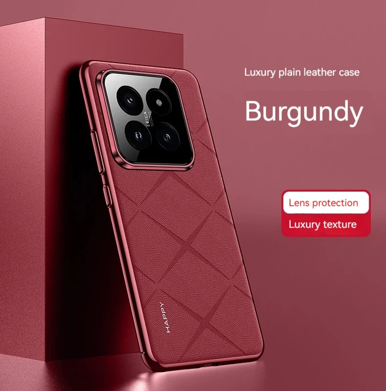 

Для XiaoMi Mi 15 Pro 14 Ultra объектив, полный защитный чехол, бампер, противоударный, нескользящий, кожаный, задняя крышка, чехлы для телефонов