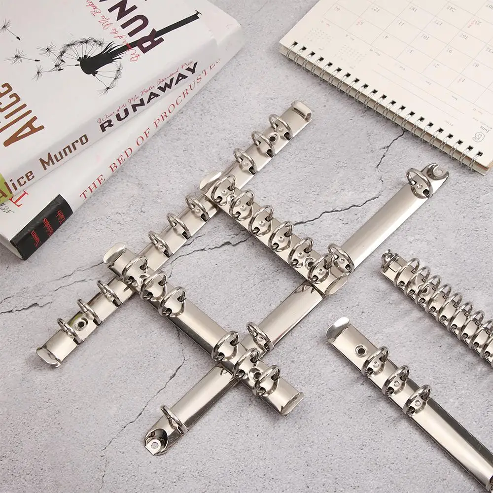 1Pc Loose Leaf Binder Clip DIY Loose-leaf File Folder Metal Notebook Binding Hoops Ring Binder Notepad Office Supplies