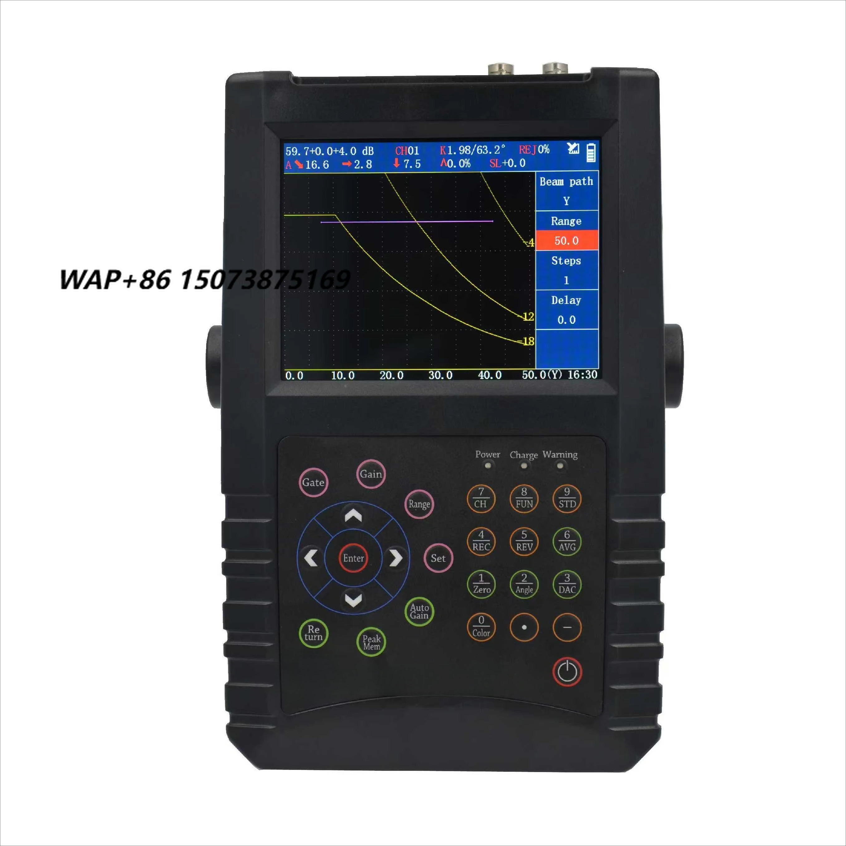 Complete Digital Ultrasonic Flaw Detector Equipment SF610 for Weld Castings Concrete Horizontal Spray Work Linear Pattern