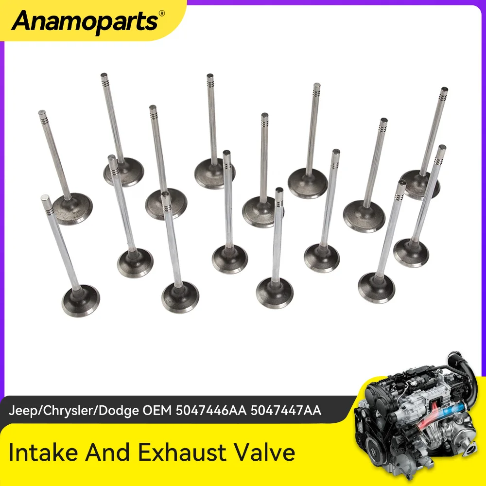 Engine Parts Intake Exhaust Valve Kit Fit 2.4 L For Jeep Cherokee KL Renegade 2015-2021 Compass Chrysler 200 Dodge Dart 2.4L