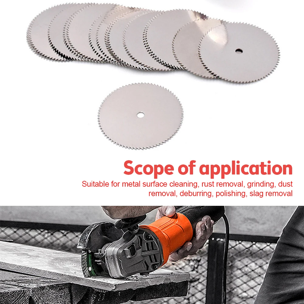 10Pcs Mini Circular Saw Blade Electric Grinding Cutting Disc Rotary Tool for Dremel Metal Cutter Power Tool Wood Cutting Discs