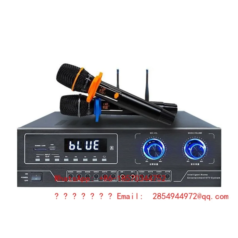 High-power Three-in-one Bluetooth Power Amplifier with Built-in Wireless Microphone To Prevent Howling