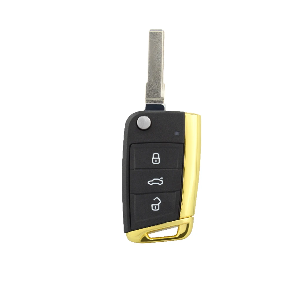 YIQIXIN Flip Car Key Shell Case For Volkswagen Golf 7 MK7 T5 Passat B5 B8 Octavia Skoda VW A7 Seat Leon Sportsvan GTI JETTA Fob