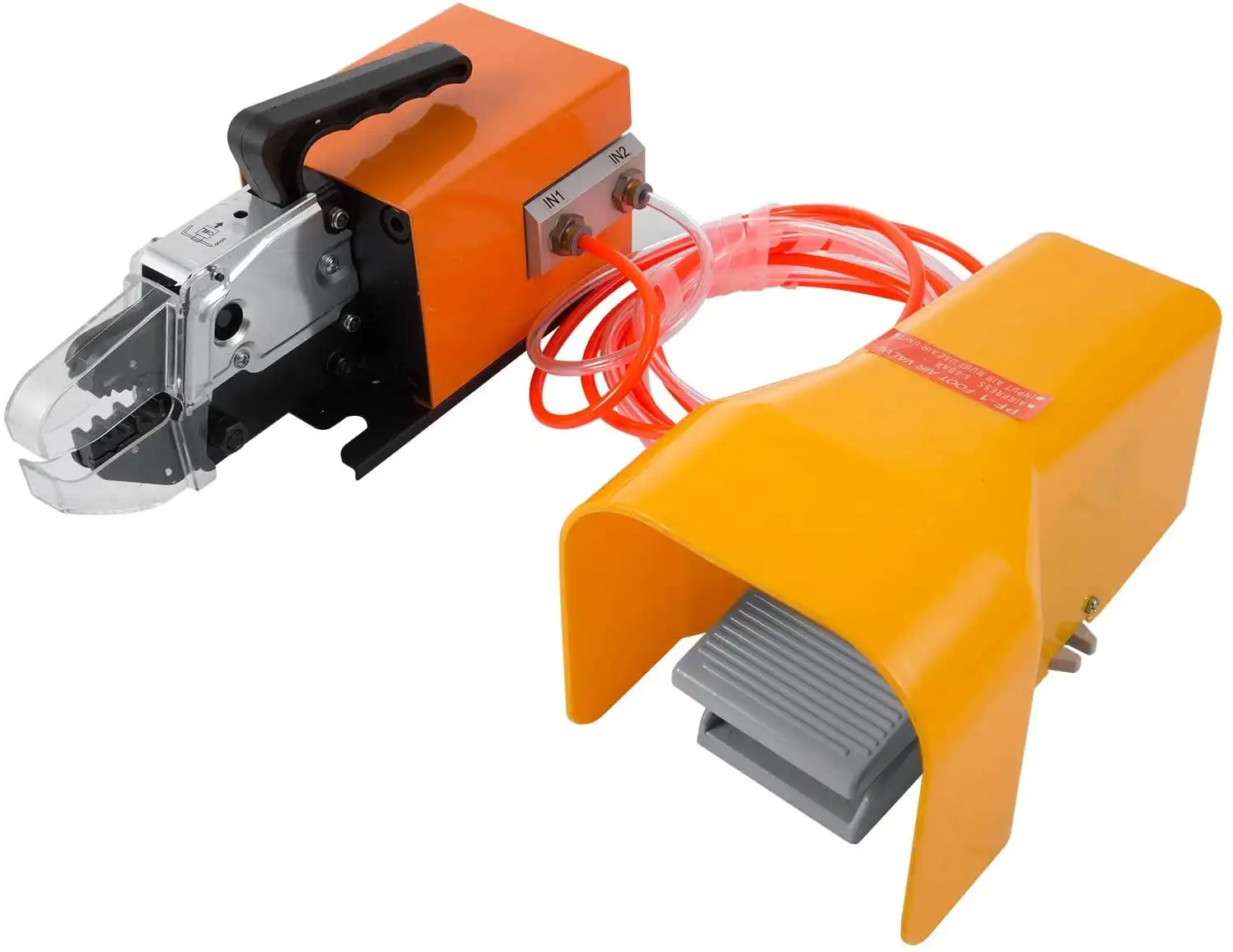 Pneumatic Crimping Tool AM-10 Pneumatic Air Powered Wire Terminal Crimping Machine Crimping Up to 16mm2 Pneumatic Crimper