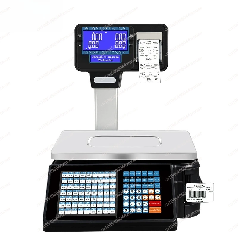 Supermarket Commercial Electronic Weighing Integrated Cash Register Barcode Scale Fruit Store Cooked Food Printing Ticket