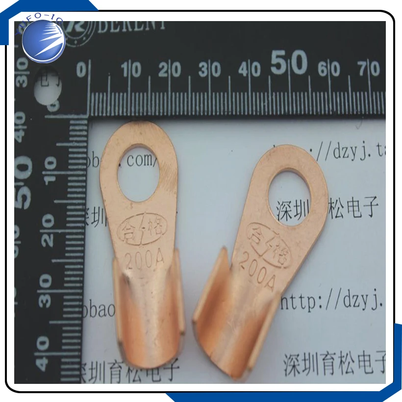 10PCS/LOT  Copper nose opening  cable wire  of the nose 200A connection  yo pine Electronics