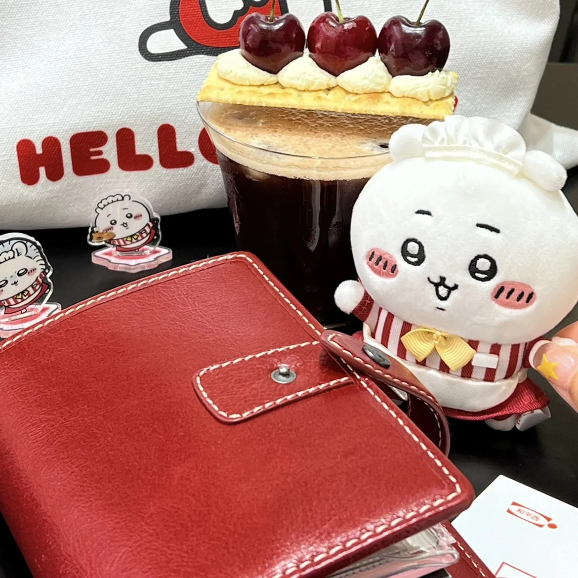 Red m5 Notebook Leather Horizontal Inner Page Loose Leaf Notebook Suitable For Students To Use As A Portable Pocket Book