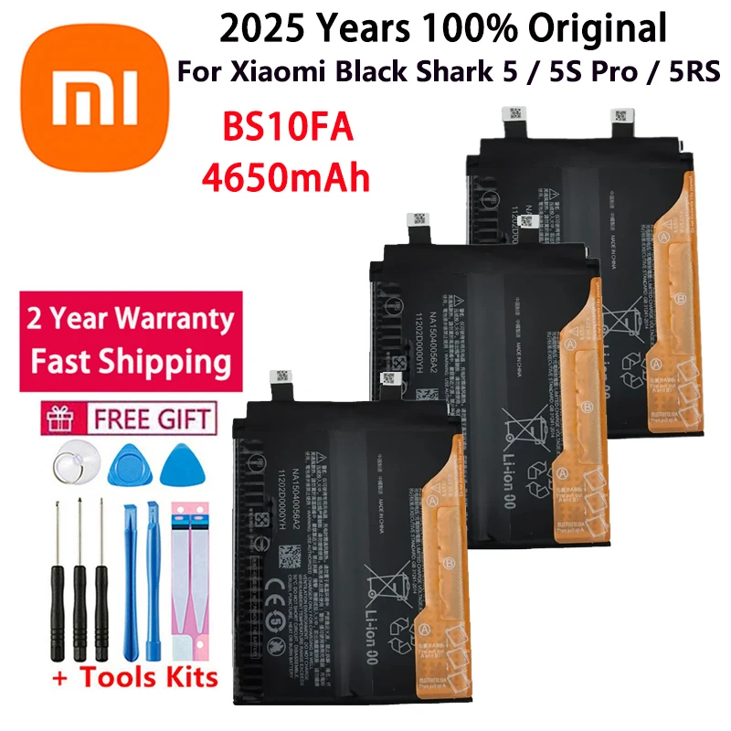 

BS10FA 4650mAh Blackshark 100% Original Battery For Xiaomi Black Shark 5 / 5S / 5Pro PAR-A0 KTUS-A0 Phone Rechargeable Batteries