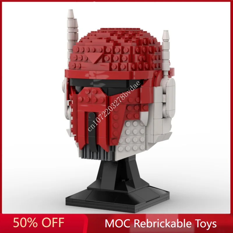 

615PCS Star Plan MOC Imperial Gar Saxon Helmet MOC Space Battle Model Building Block Architecture Education Assembly Model Toy