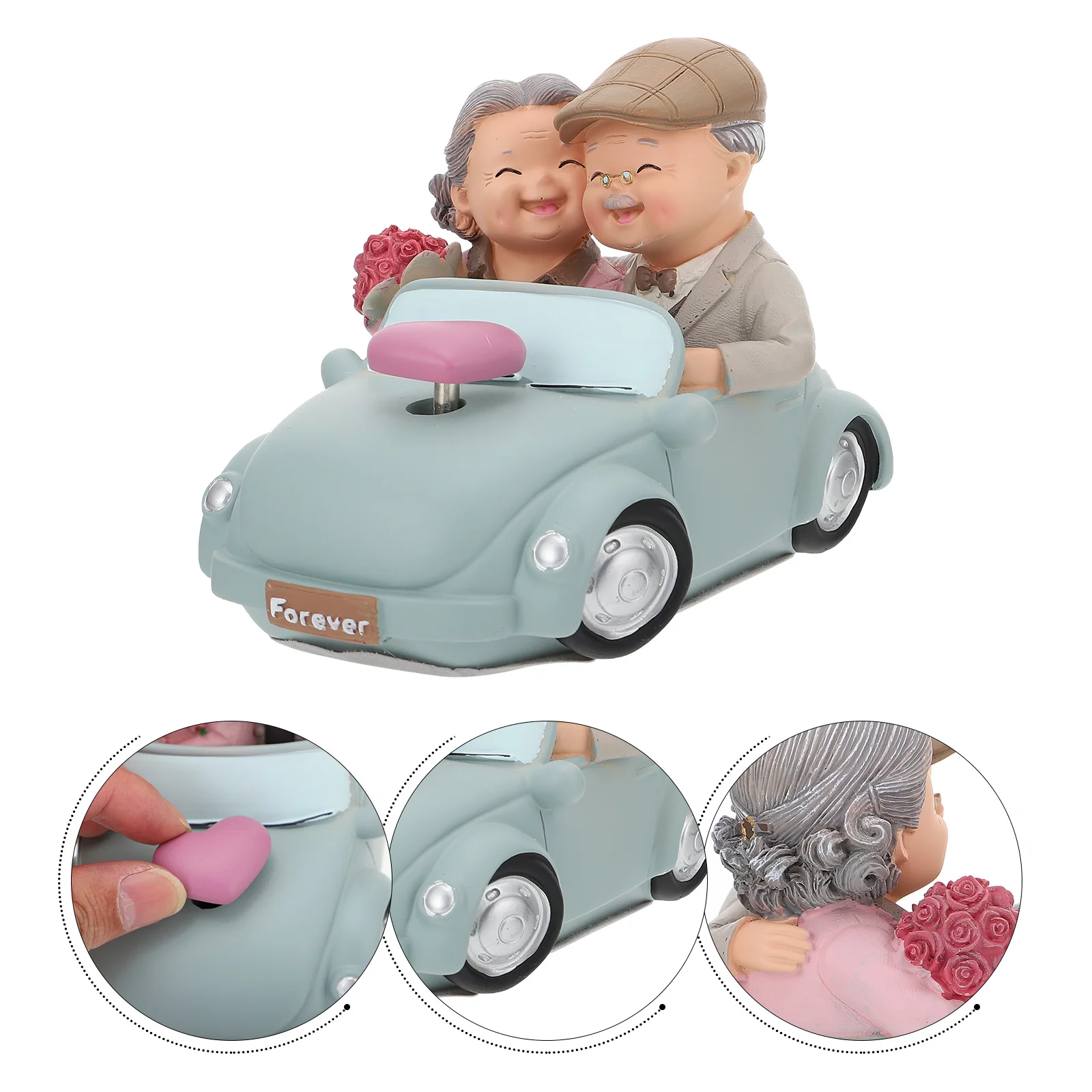 

1Pcs Elderly Pair Ornament in Resin Material Ideal for Home Office Decoration Wedding Centerpiece Anniversary Gift Idea