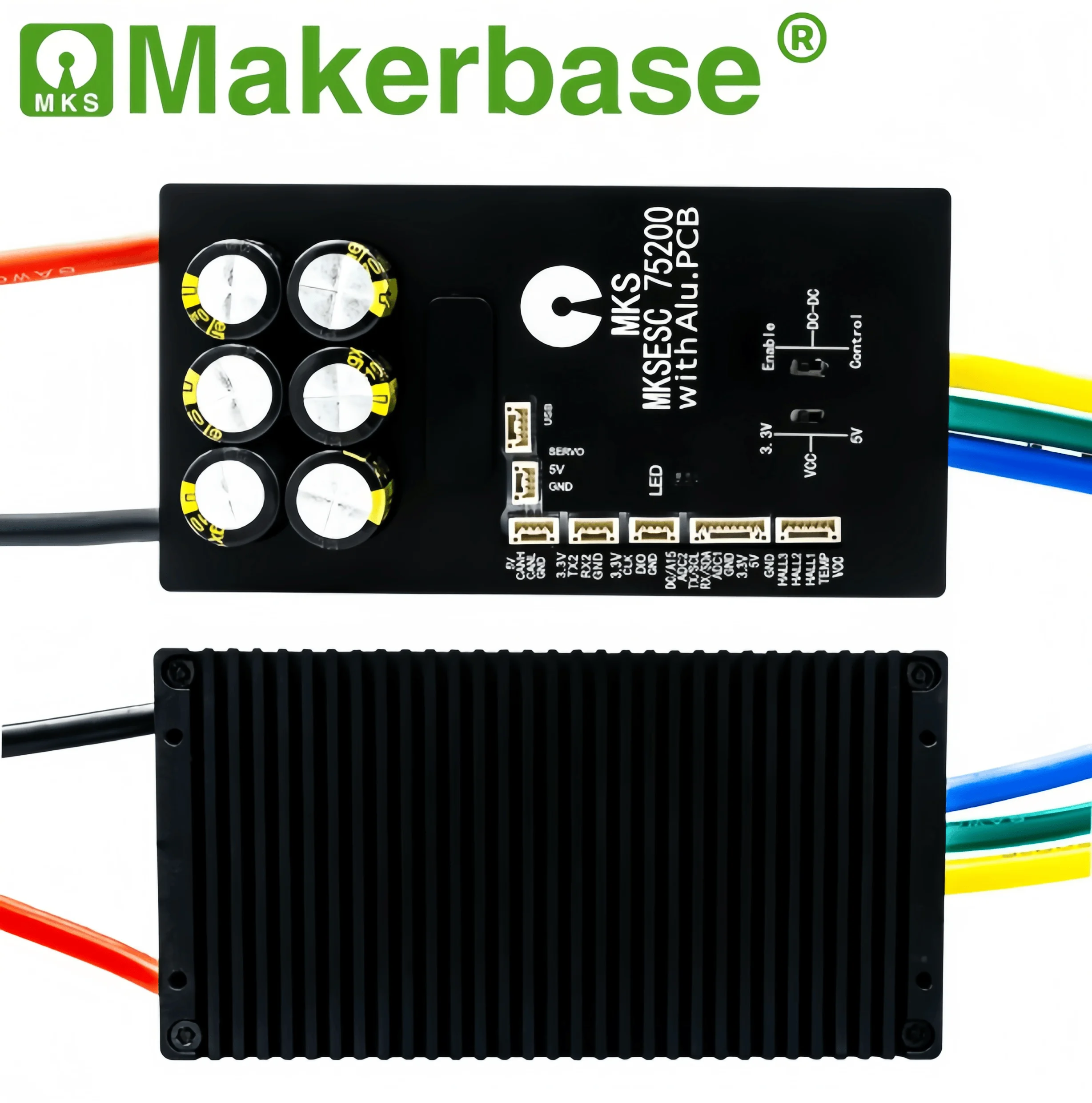 Makerbase VESC 75V200A V2 (Benjamin ESC) — RC Model FOC Brushless Motor Controller (VESC75)