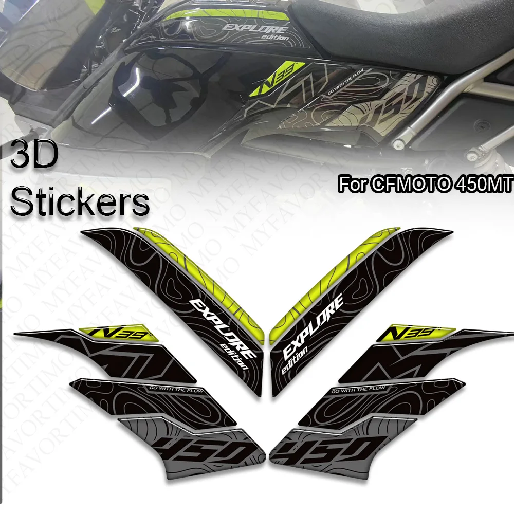 

Motorcycle For 450MT 450 MT Adventure Bike Protective pad grip kit knee Tank Pad guard fender decorative 3D Stickers Decals