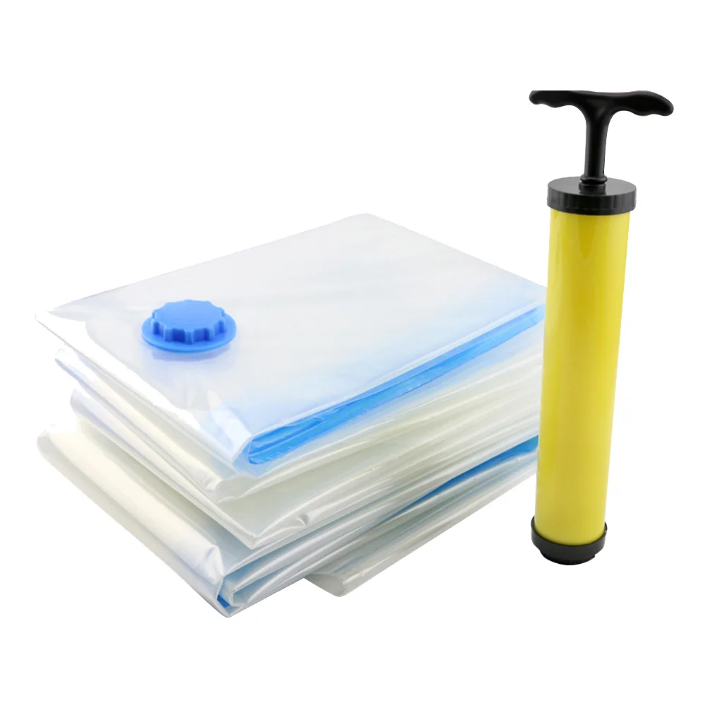 

5 Pcs Quilt Storage Compression Bag PET PE Material Vacuum Foldable Household Bedding Clothes ganizers Dust Mold Easy