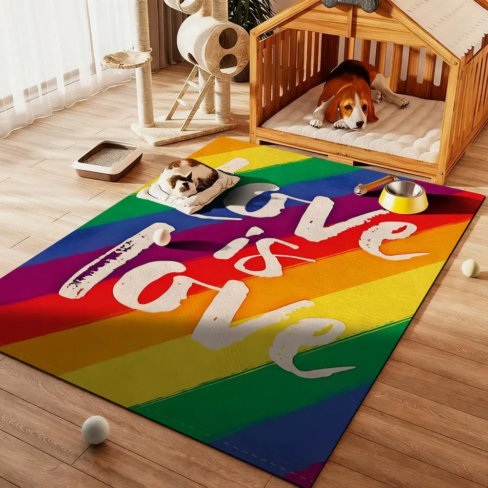 

LGBTs Rainbow Love asexuality Floor Mat Diatom Bath Mat Absorbent Quick Dry Non-Slip TPR Backing Soft Plush Draining Rugs