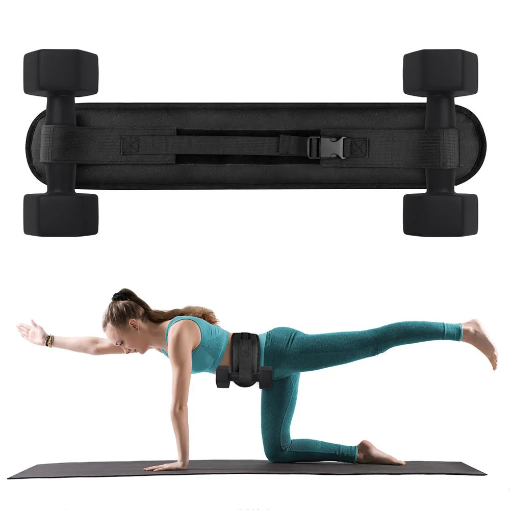 Hip Bridge Training Belt Yoga Exercise Waist Hip Assist Belt Hip Lifting Barbell Adjustable Weight and Thrust Belt