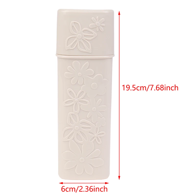 Portable Flower Carved Toothbrush Holder Outdoor Travel Hiking Camping Toothbrush Cap Case Home Toothpaste Storage Box Wash Cup