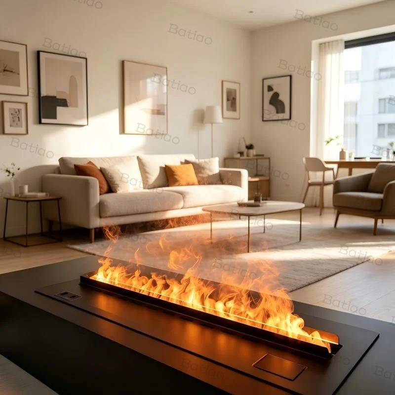 High Definition Flame Simulation Water Vapor Fireplace Decor Advanced Home Decor Fireplace with LED Water Vapor Flames firepit