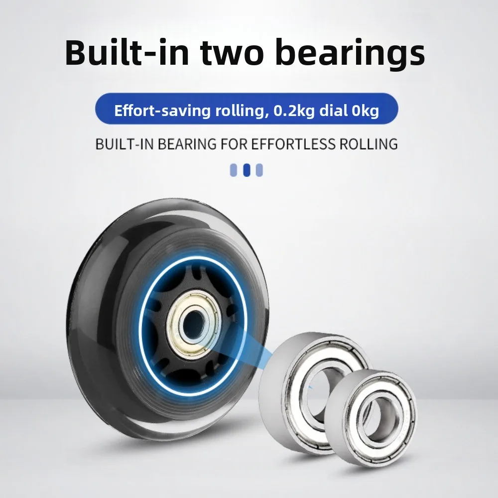 4Pcs Silent Travel Luggage Wheels Replacement Dia40/45/50/60/70/75/80/90/100mm Suitcase Part Axles Sliding Resistant Caster