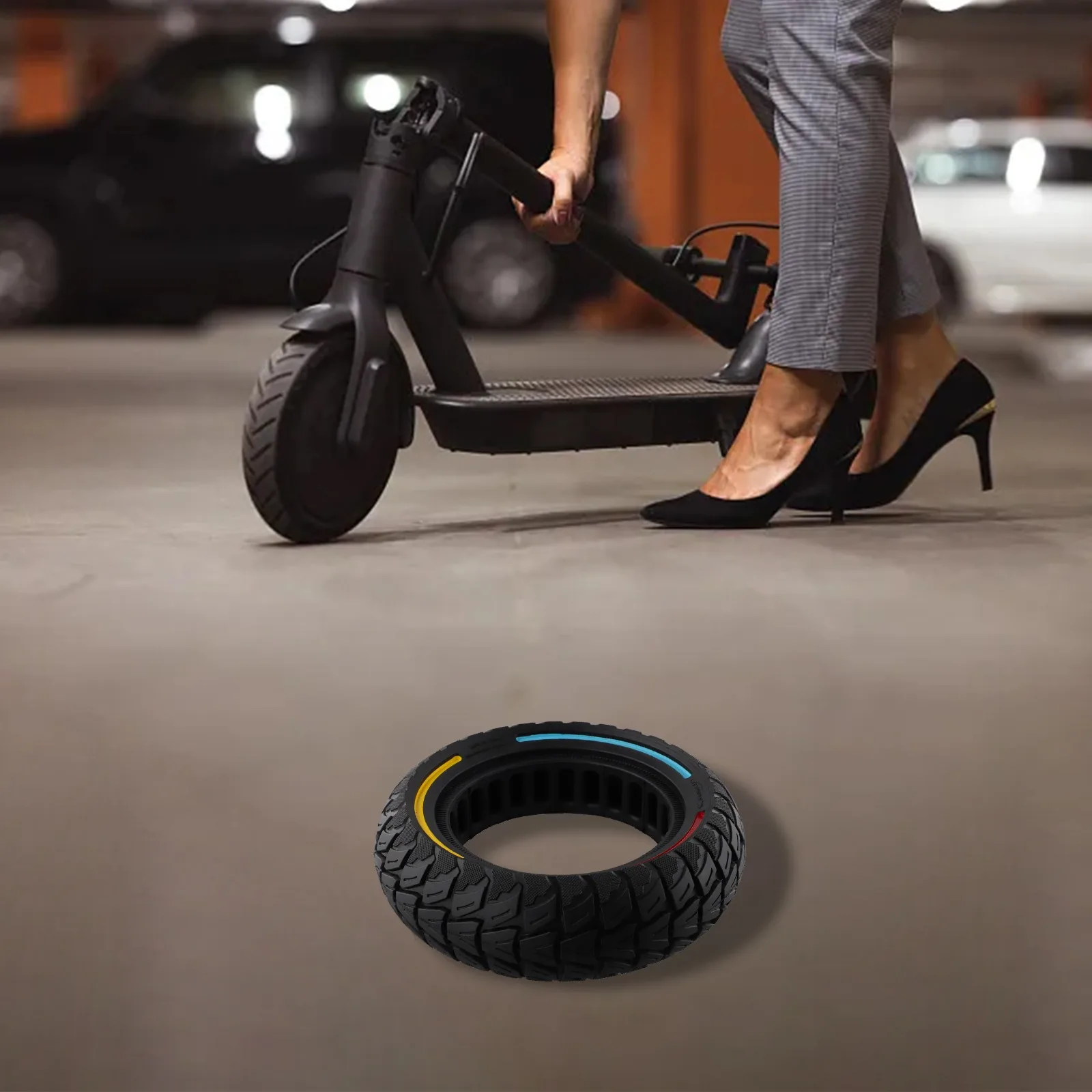 10 Inch Solid Tire for Electric Scooters Fits 255x80 and 10x3 0 Specifications Excellent Grip and Tough Material